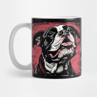 Retro Art American Bully Dog Lover Mug